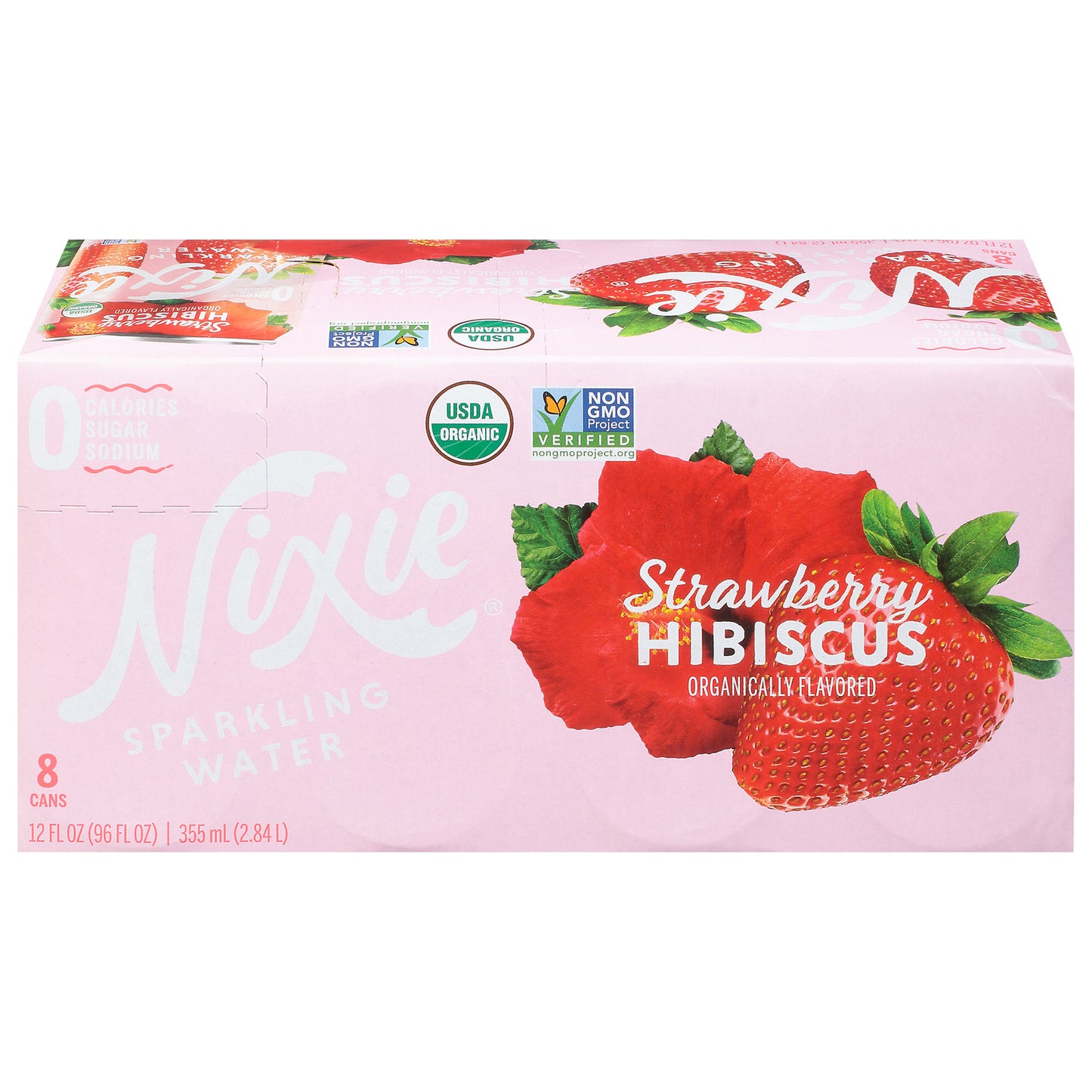 Nixie Sparkling Water - Sparkling Water Straw Hibis - Case of 3-8/12 FZ