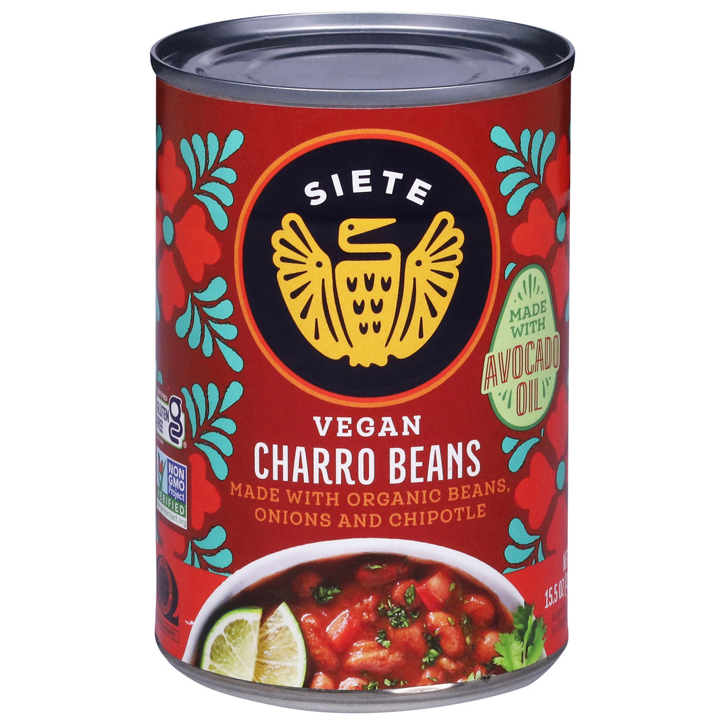 Siete - Beans Og3 Charro Refried - CS of 12-15.5 OZ
