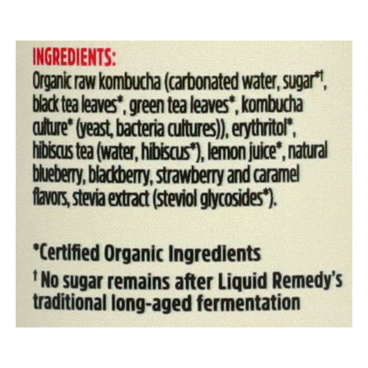 Remedy - Kmbcha Og2 Mixed Berry - CS of 12-12 FZ