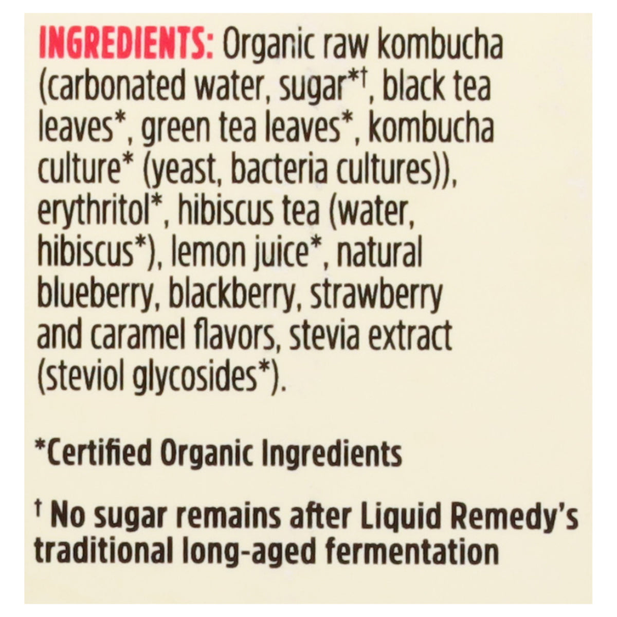 Remedy - Kmbcha Og2 Mixed Berry - CS of 6-4/12 FZ