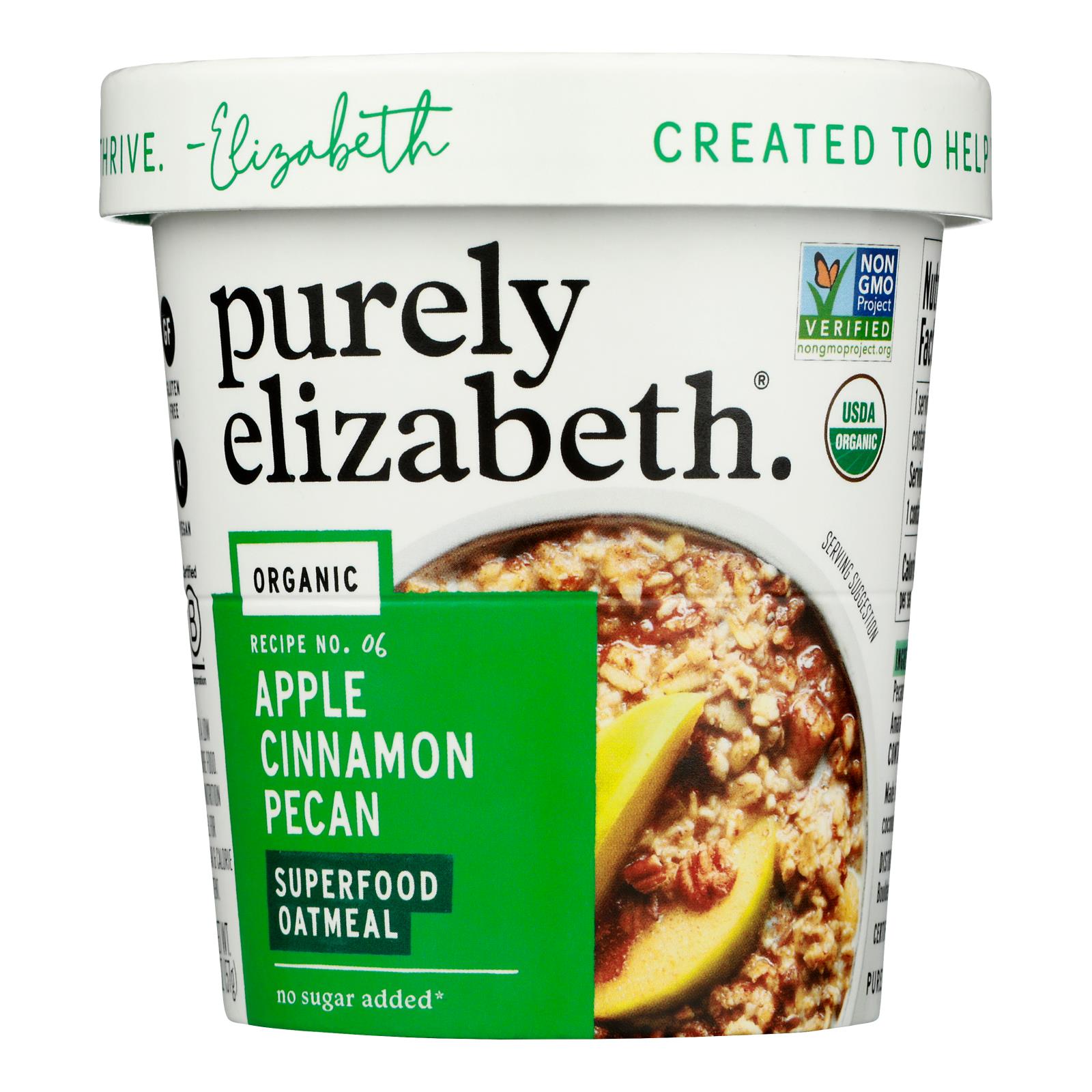 Purely Elizabeth - Oatmeal Apple Cinnamon Pecan - Case of 12-2 OZ