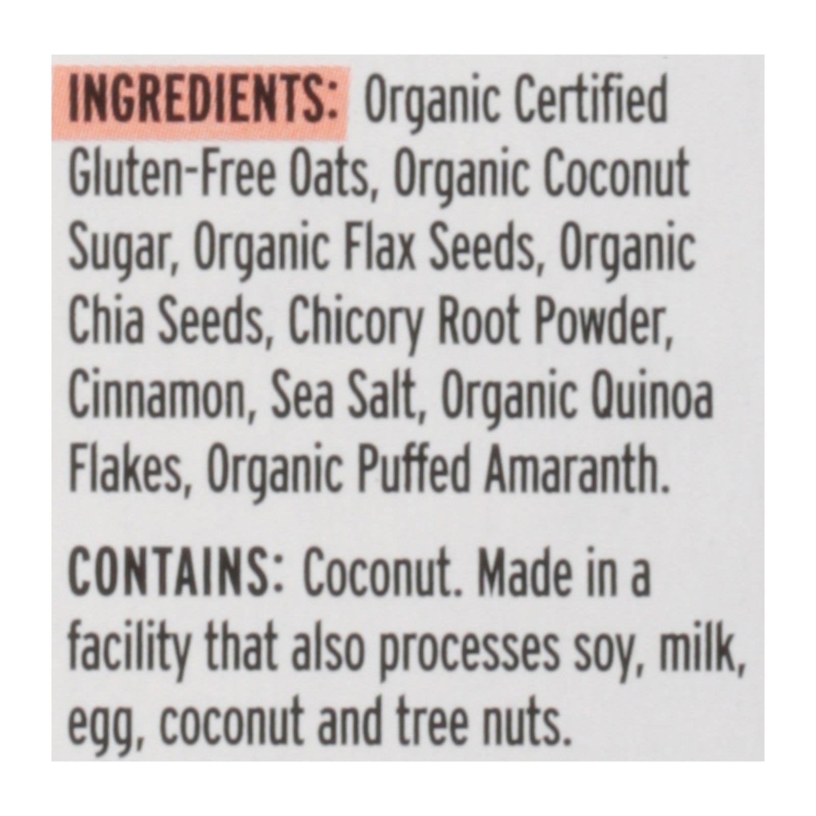 Purely Elizabeth - Sugar Free Oatmeal Classic Cinnamon - Case of 6-9.12 OZ