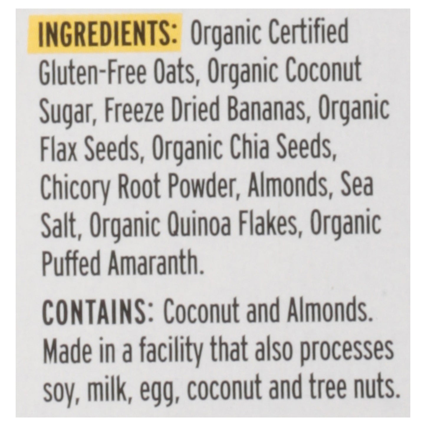 Purely Elizabeth - Sugar Free Oatmeal Banana Nut - Case of 6-9.12 OZ