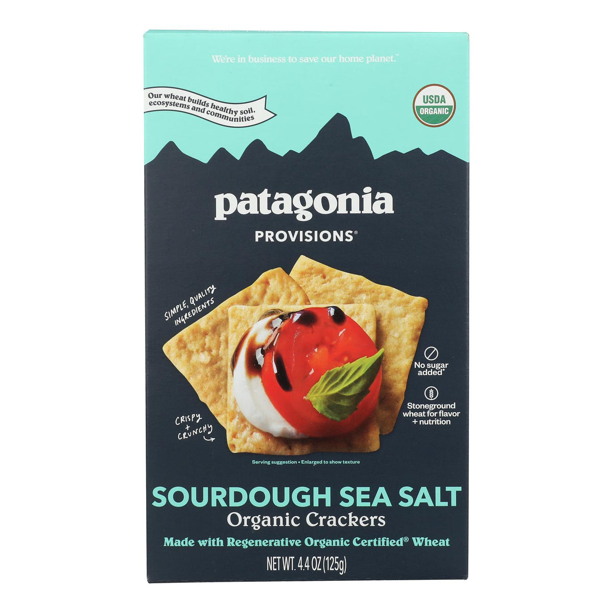 Patagonia Provisions, Sourdough Sea Salt Crackers, Case Of 6, 4.4 oz