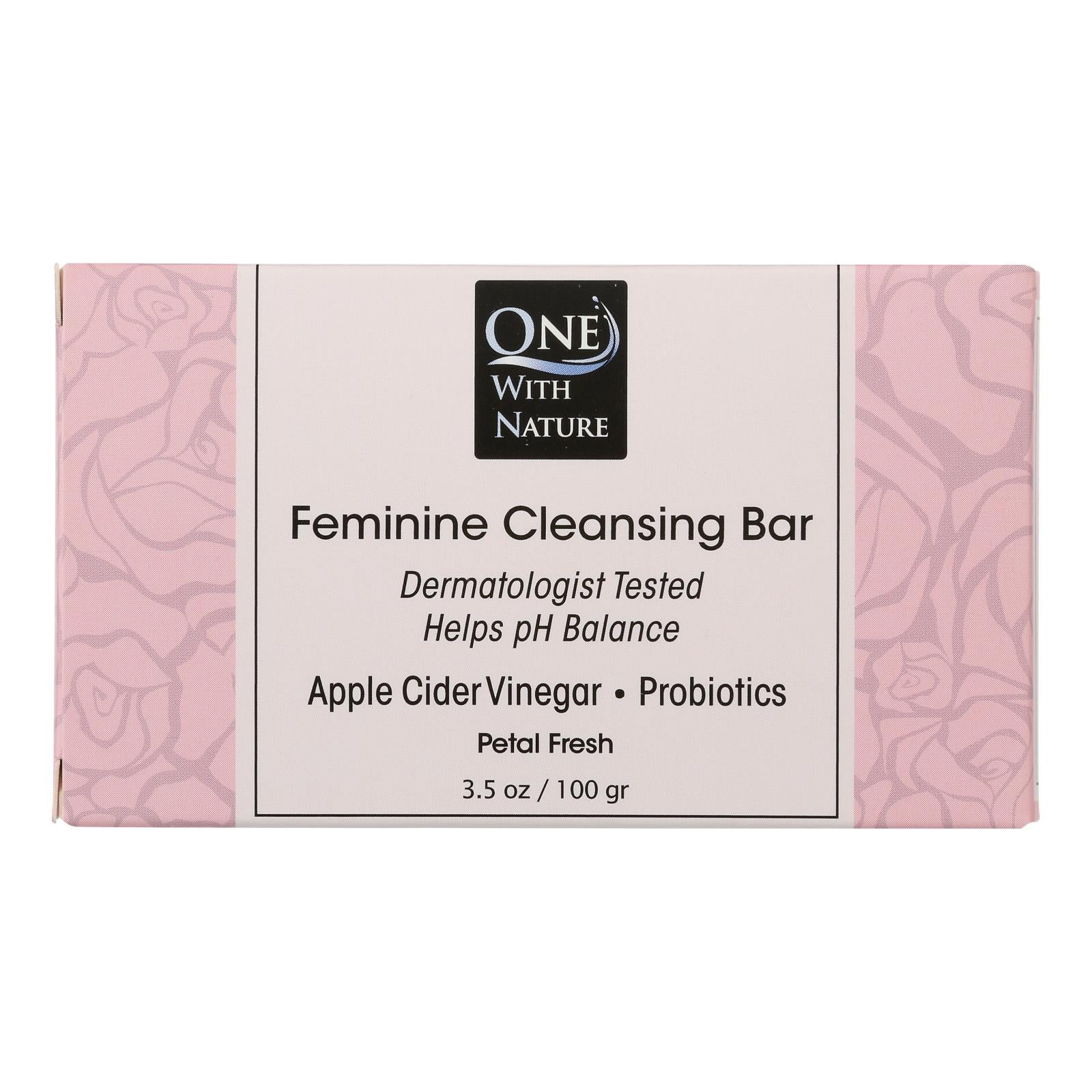 One With Nature - Soap Feminine Petal Fresh - Case of 3-3.5 OZ