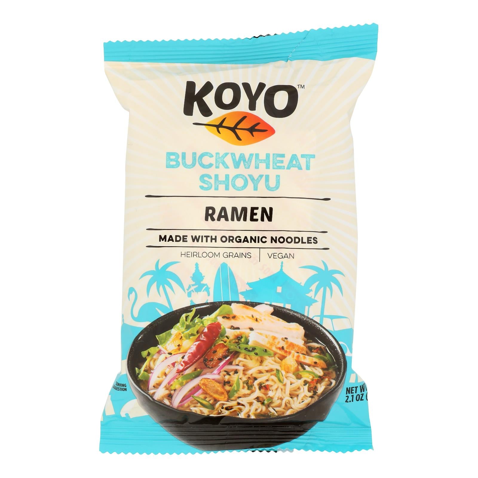 Koyo Buckwheat Shoyu Ramen - Case of 12 - 2.1 OZ