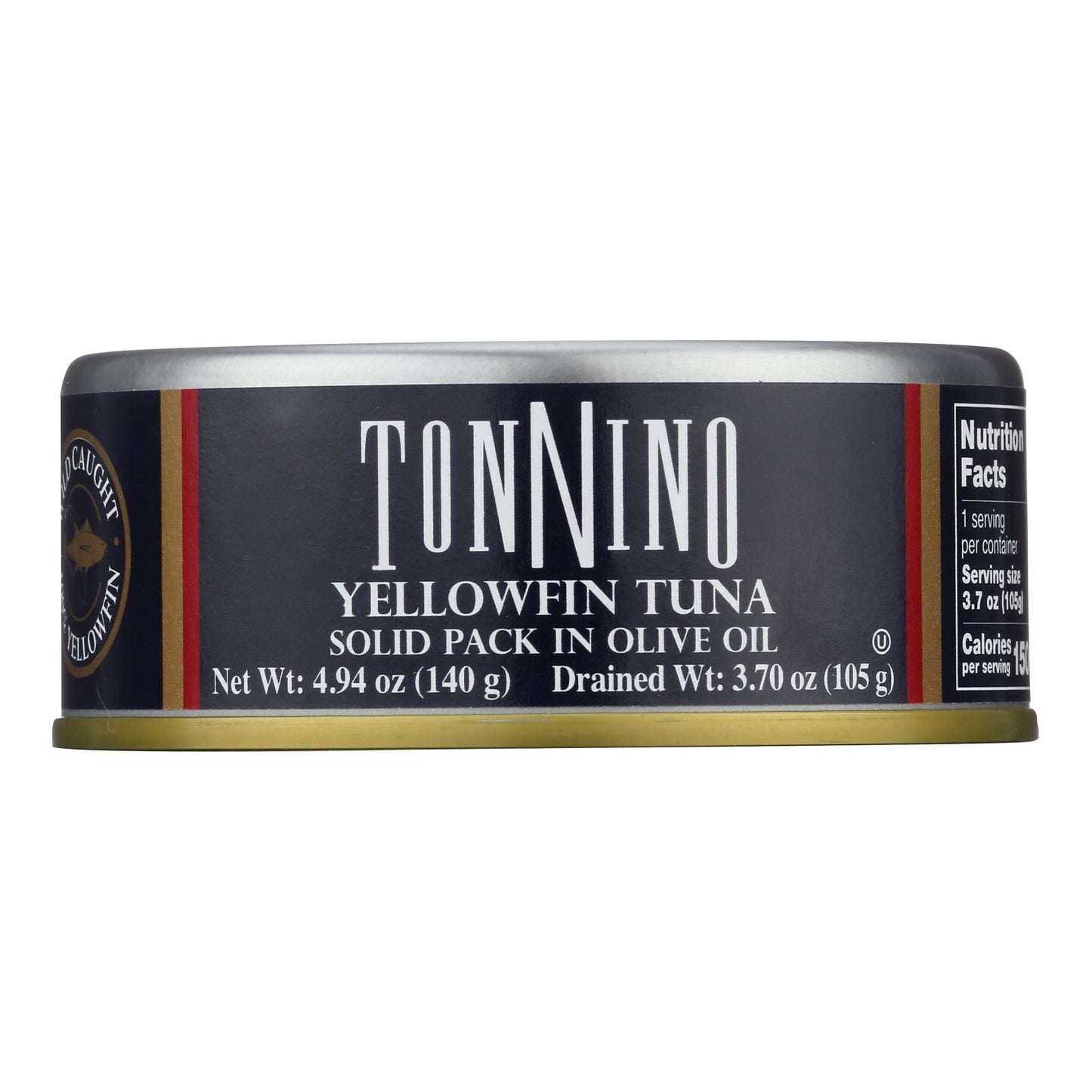 Tonnino Tuna Light - Olive Oil - Case of 12 - 4.9 oz.