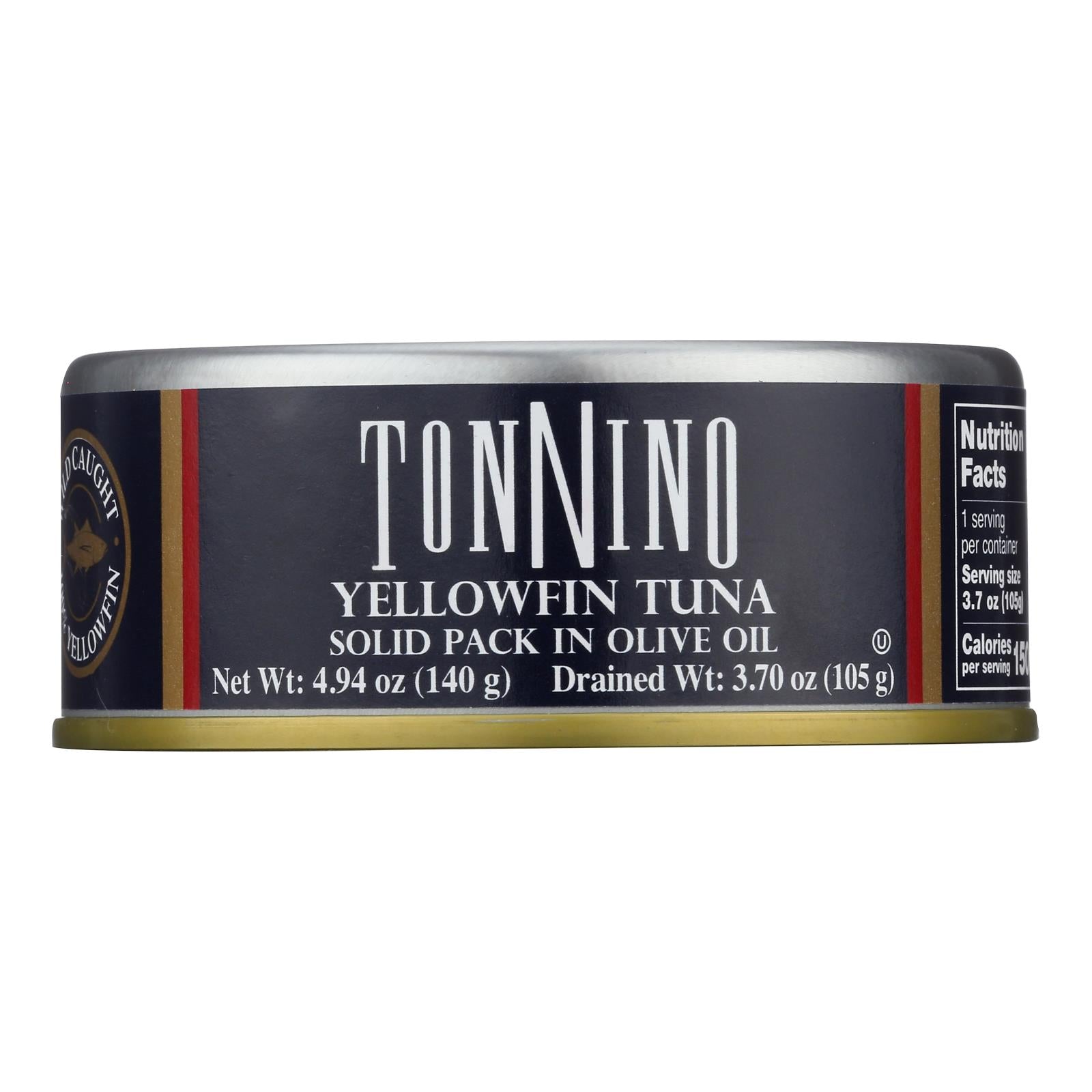 Tonnino Tuna Light - Olive Oil - Case of 12 - 4.9 oz.