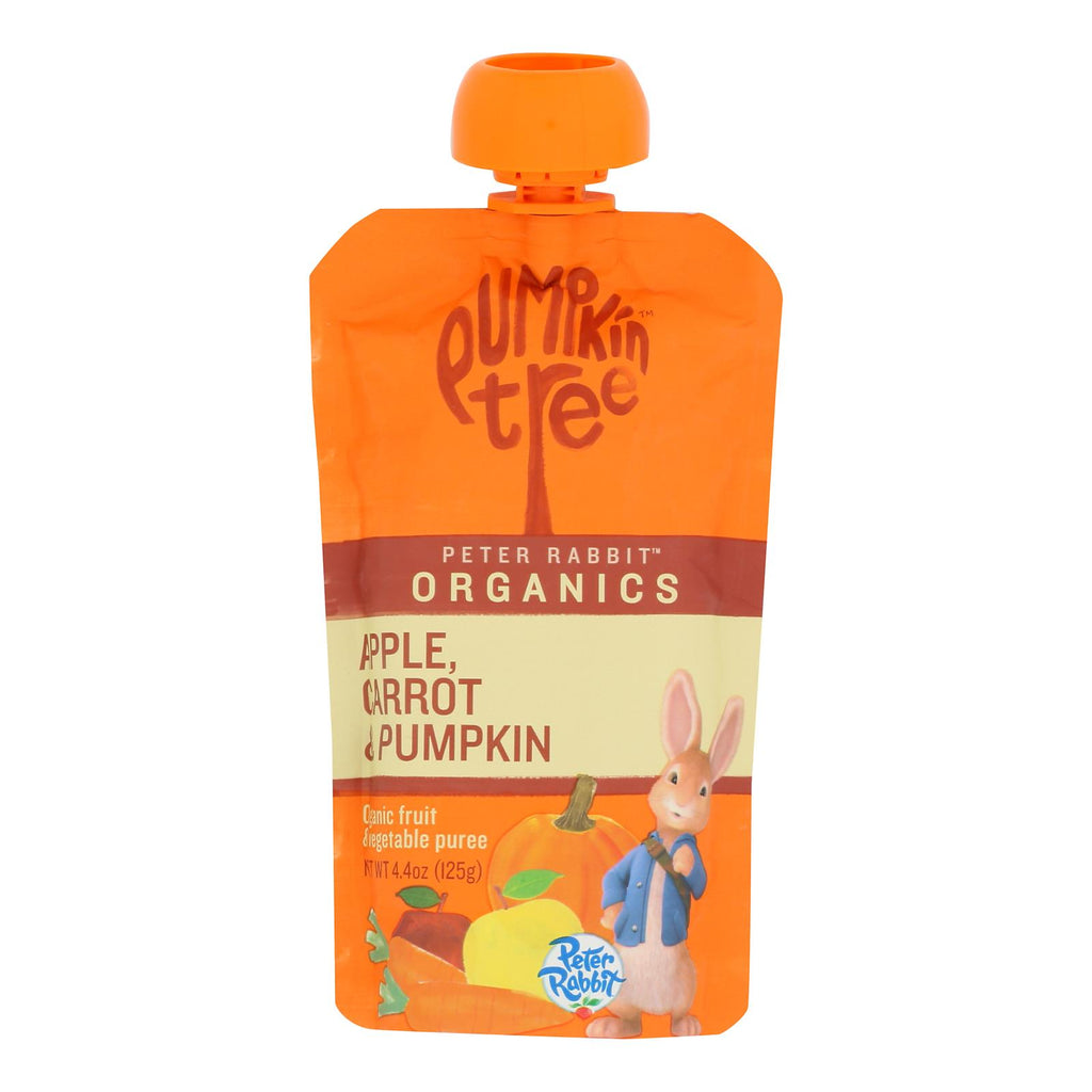 Peter Rabbit Organics Baby Food - Organic - Vegetable and Fruit Puree - Pumpkin Carrot and Apple - 4.4 oz - case of 10