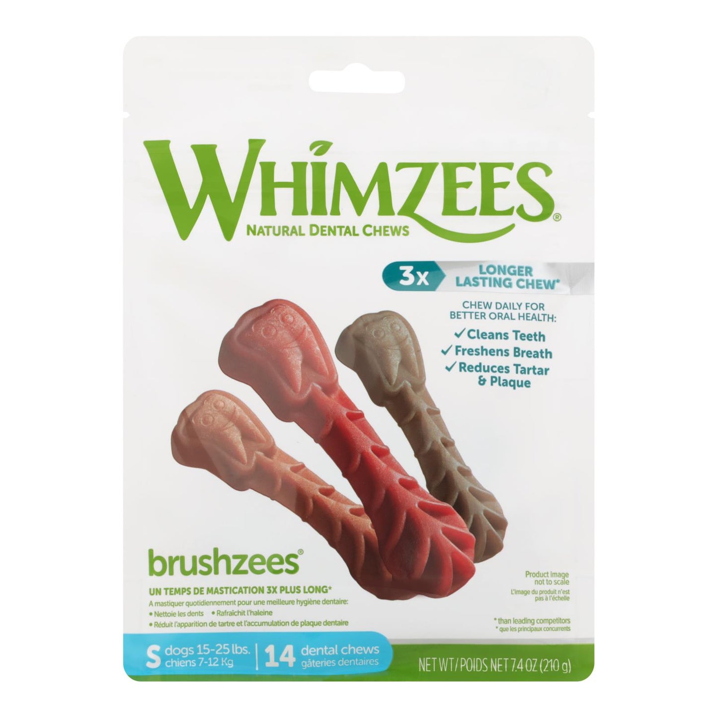 Whimzees - Dental Chew Small 14 Ct - Case of 4-7.4 OZ