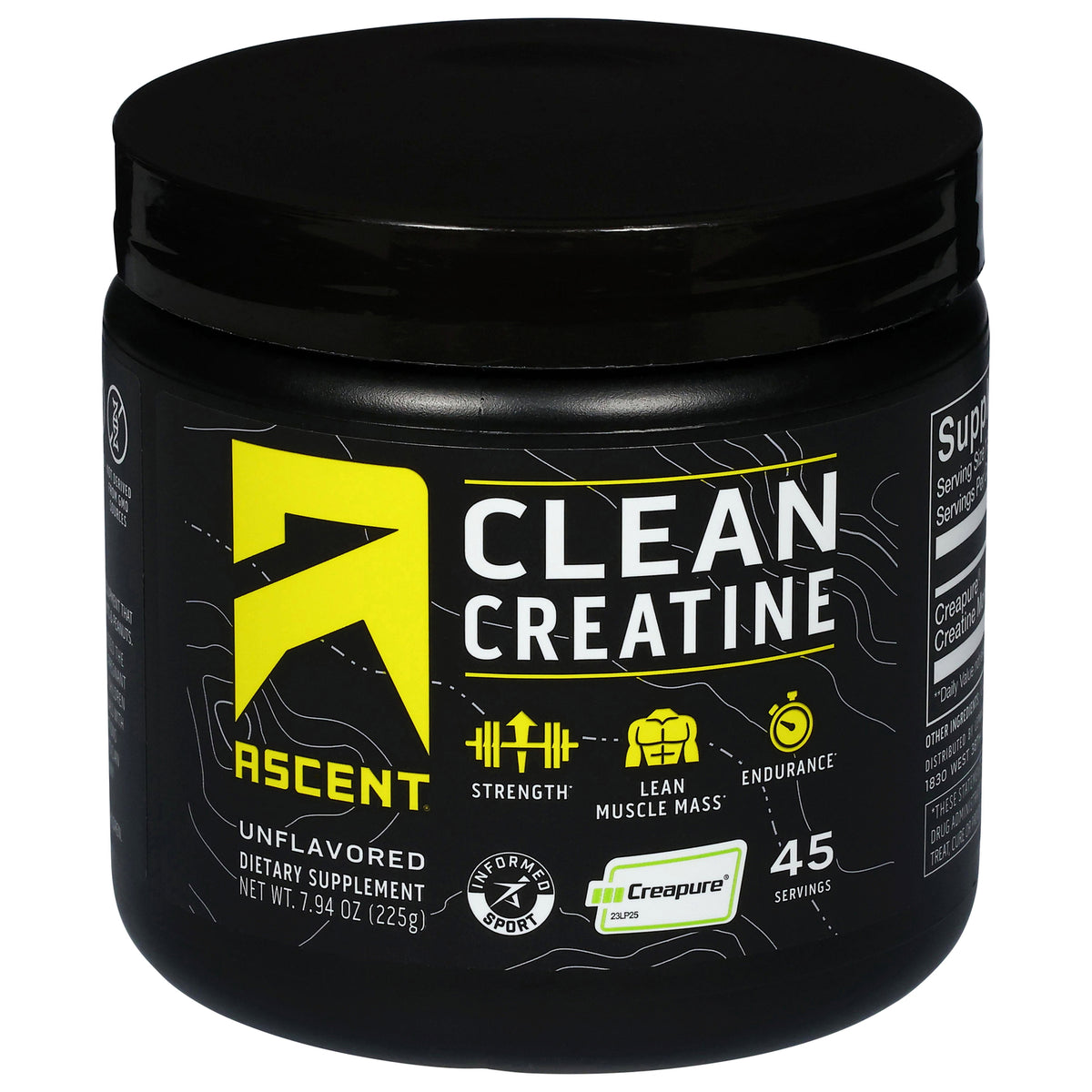 Ascent Native Fuel - Creatine Unflavored - EA of 1-7.94 OZ