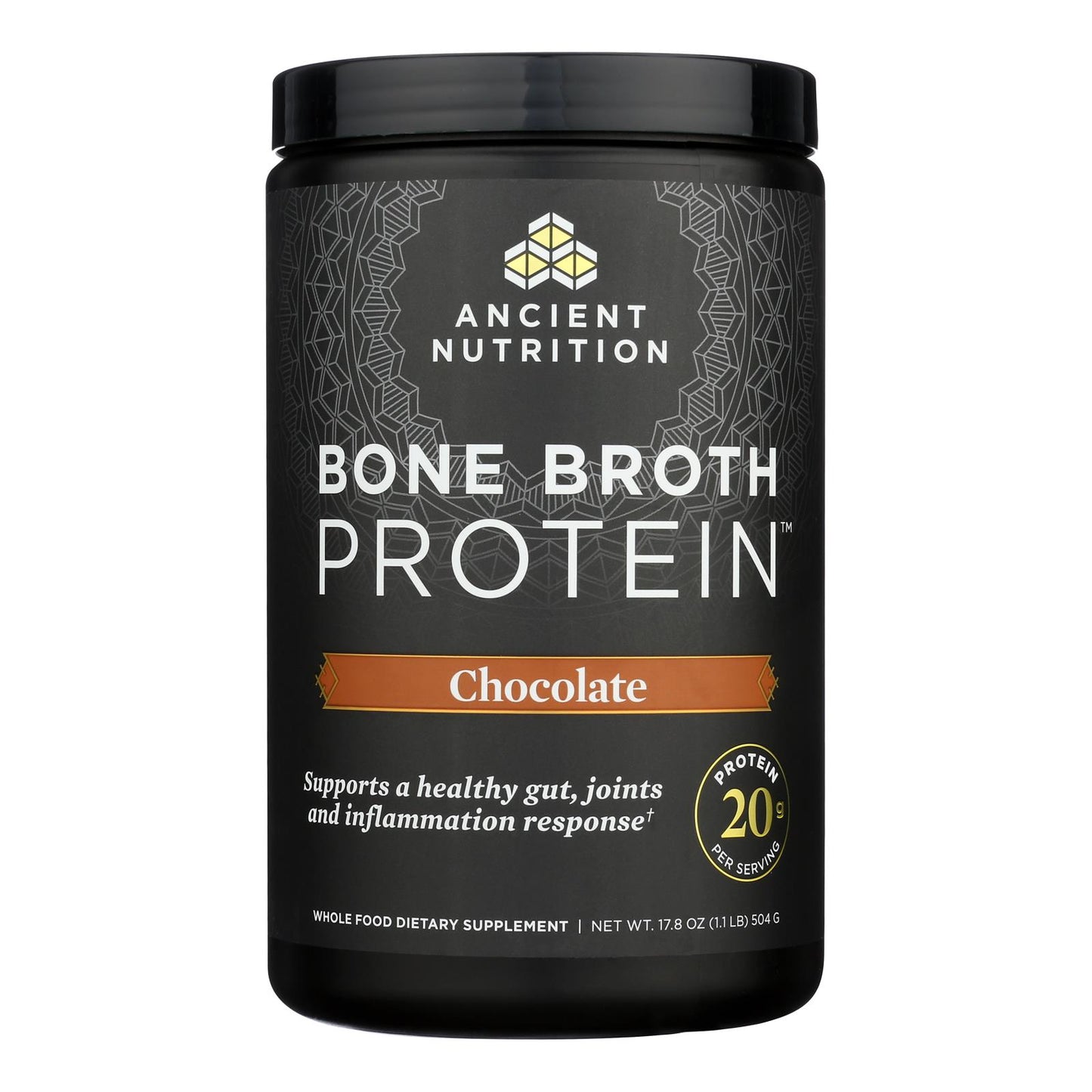 Ancient Nutrition - Prot Powder Bone Broth Chocolate - 1 Each-504 GRM