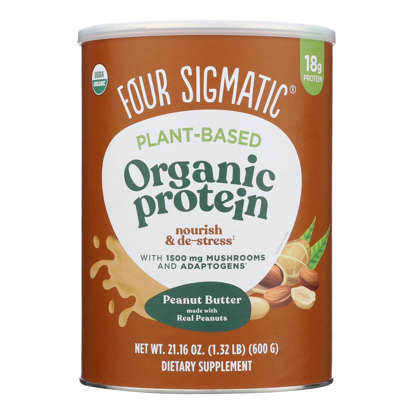 Four Sigmatic - Protein Plnt Bs Peanut Butter - 1 Each-21.16 OZ