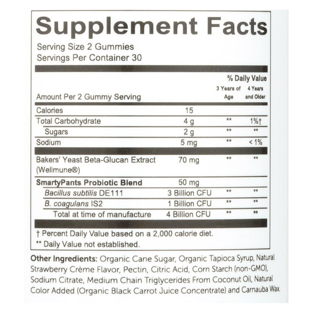 Smartypants Kids Probiotic - Straw Creme - 60 count