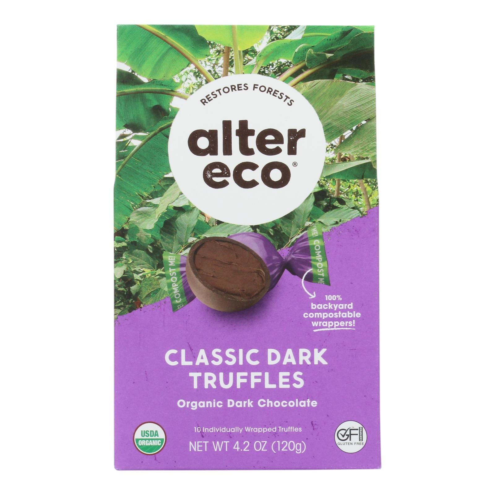 Alter Eco Americas Truffle - Organic - Black - 10 pack - 4.2 oz - case of 8