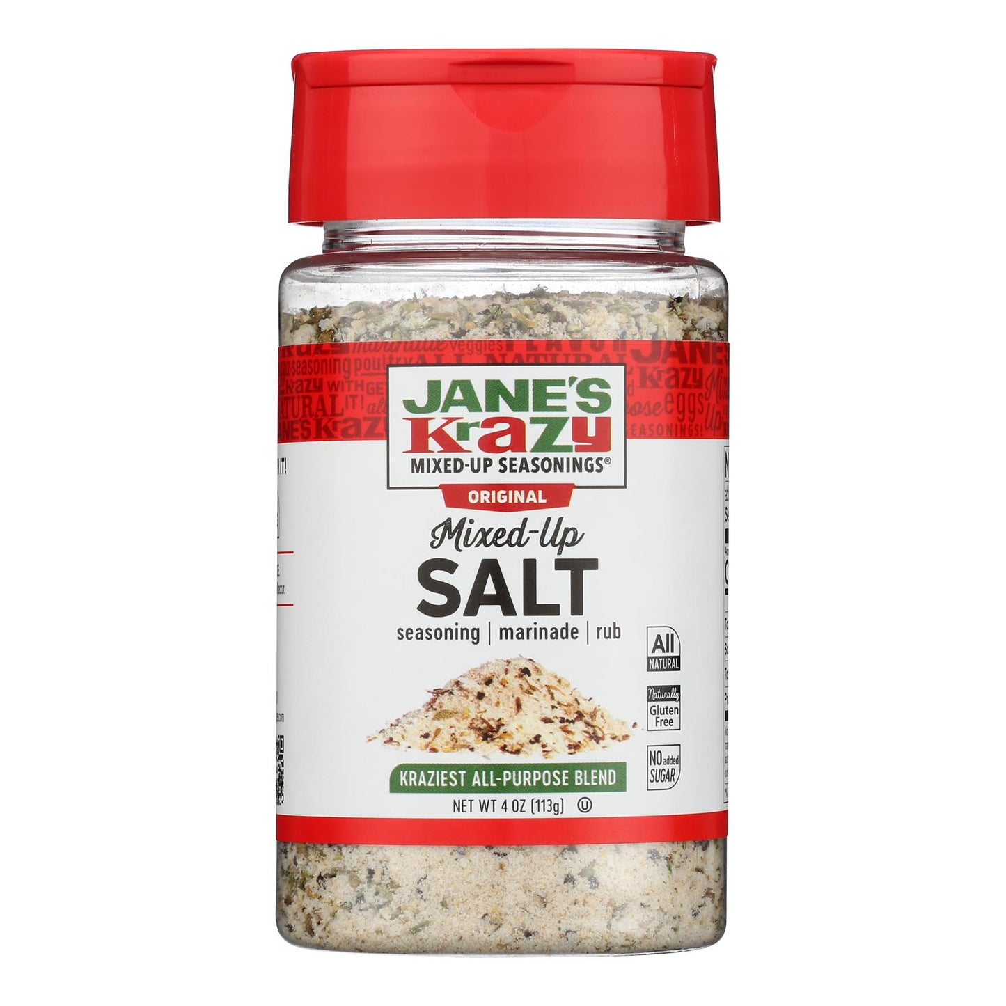 Jane's Original Mixed-Up Salt - Case of 12 - 4 OZ