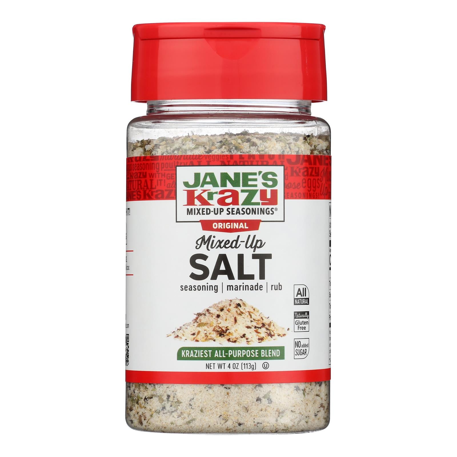 Jane's Original Mixed-Up Salt - Case of 12 - 4 OZ