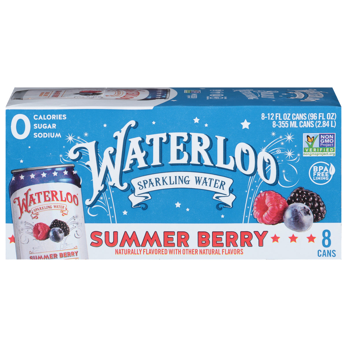 Waterloo - Sparkling Water Sumr Berry - Case of 3-8/12 FZ