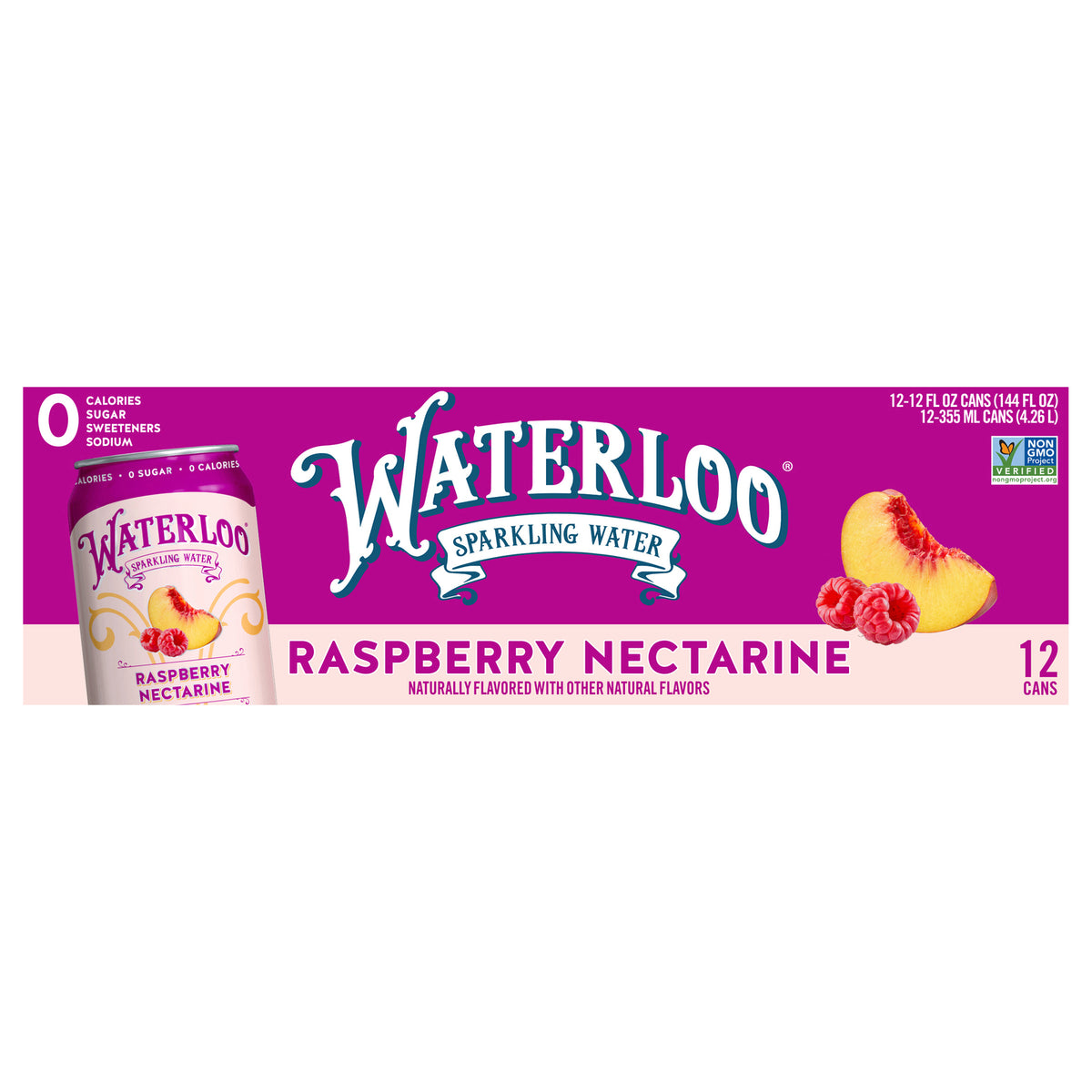 Waterloo - Spk Water Rasp Nectarine - CS of 2-12/12 FZ