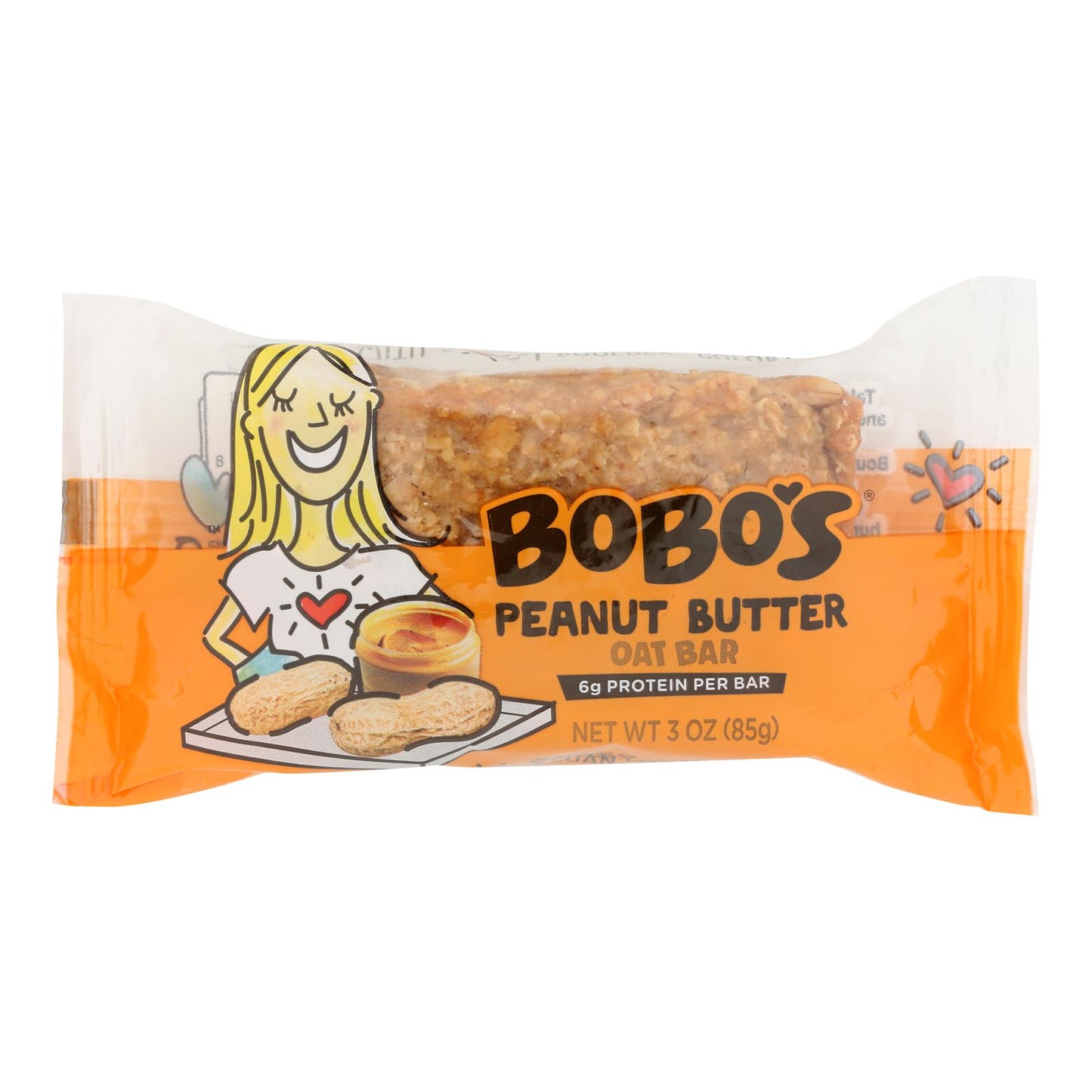 Bobo's Oat Bars - All Natural - Peanut Butter - 3 oz Bars - Case of 12