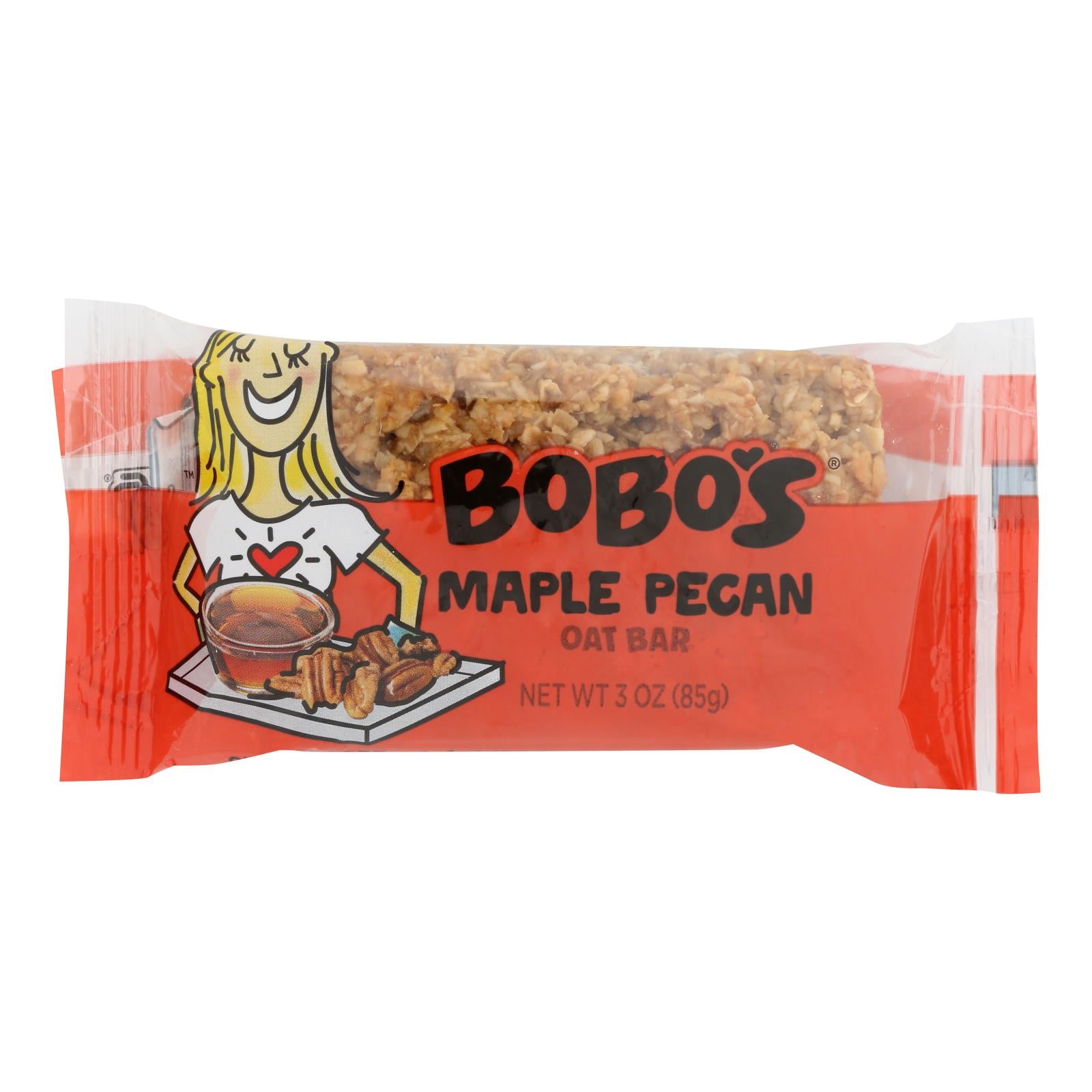 Bobo's Oat Bars - All Natural - Gluten Free - Maple Pecan - 3 oz Bars - Case of 12