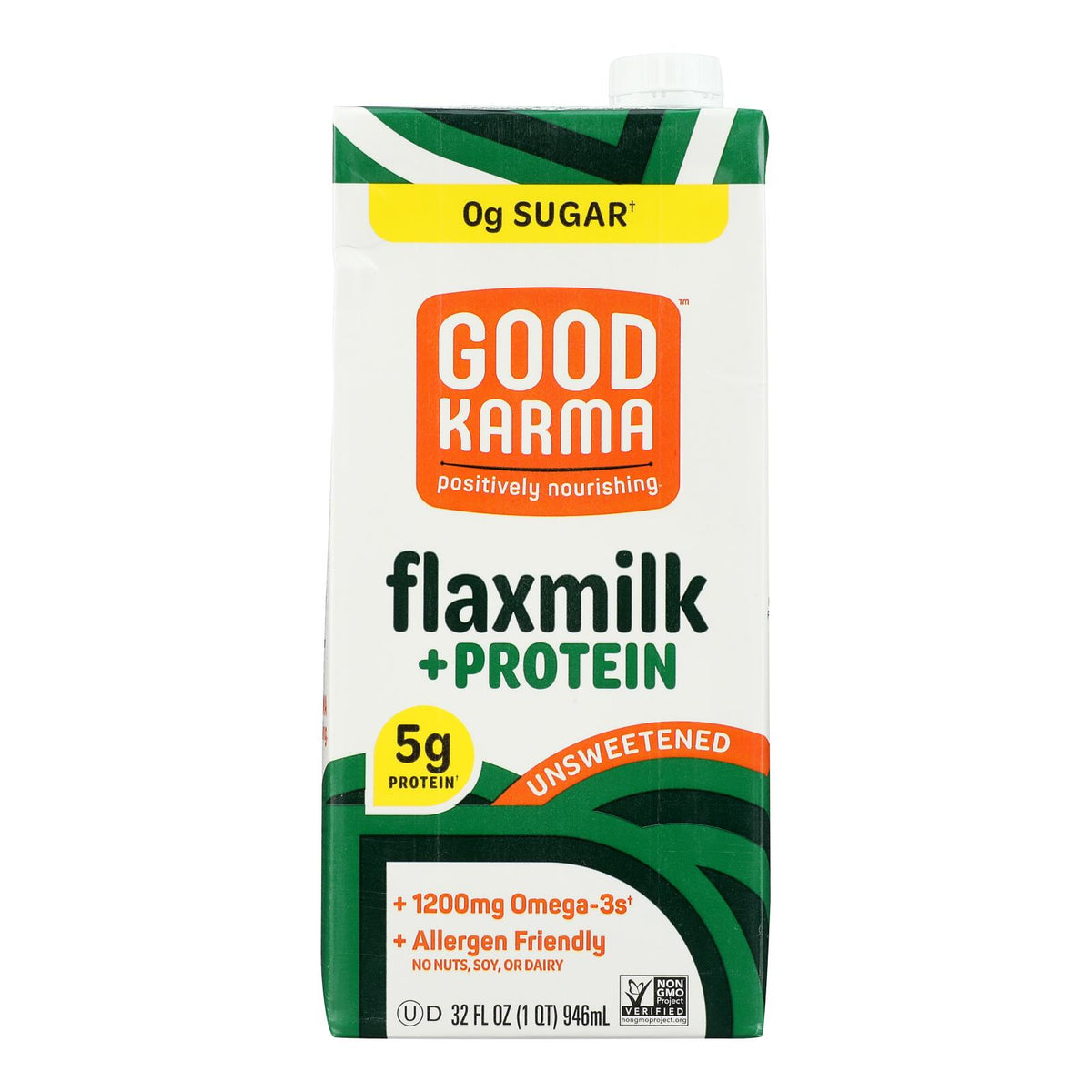 Good Karma Flax Milk - Protein - Vanilla - Case of 6 - 32 fl oz