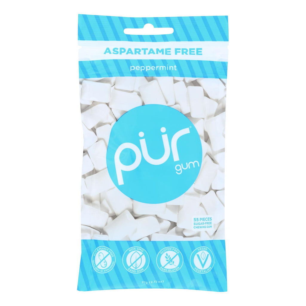 Pur Peppermint Gum  - Case of 12 - 2.72 OZ