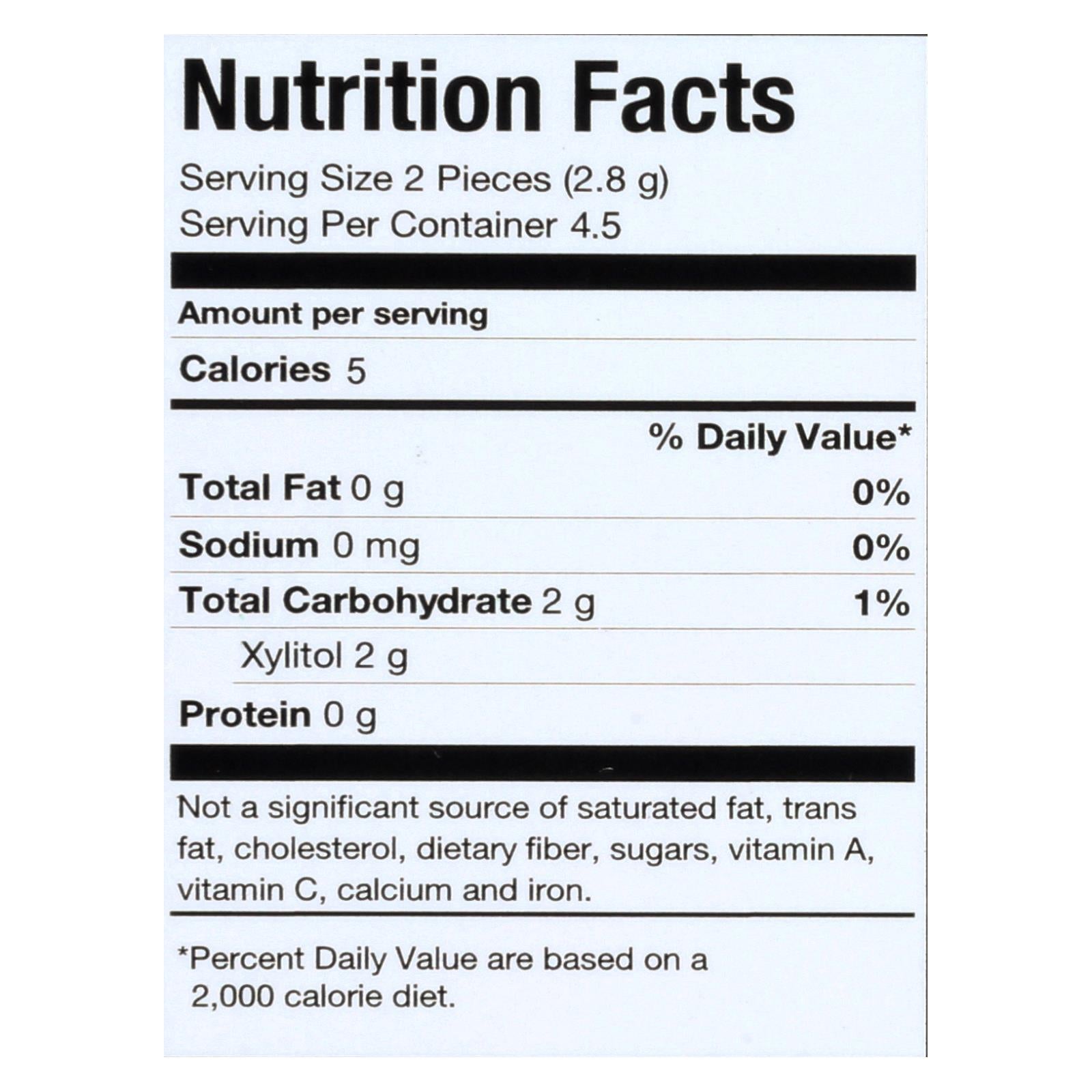 Pur Gum, Spearmint Gum 9 Pieces, Case Of 12, 12.6 gr