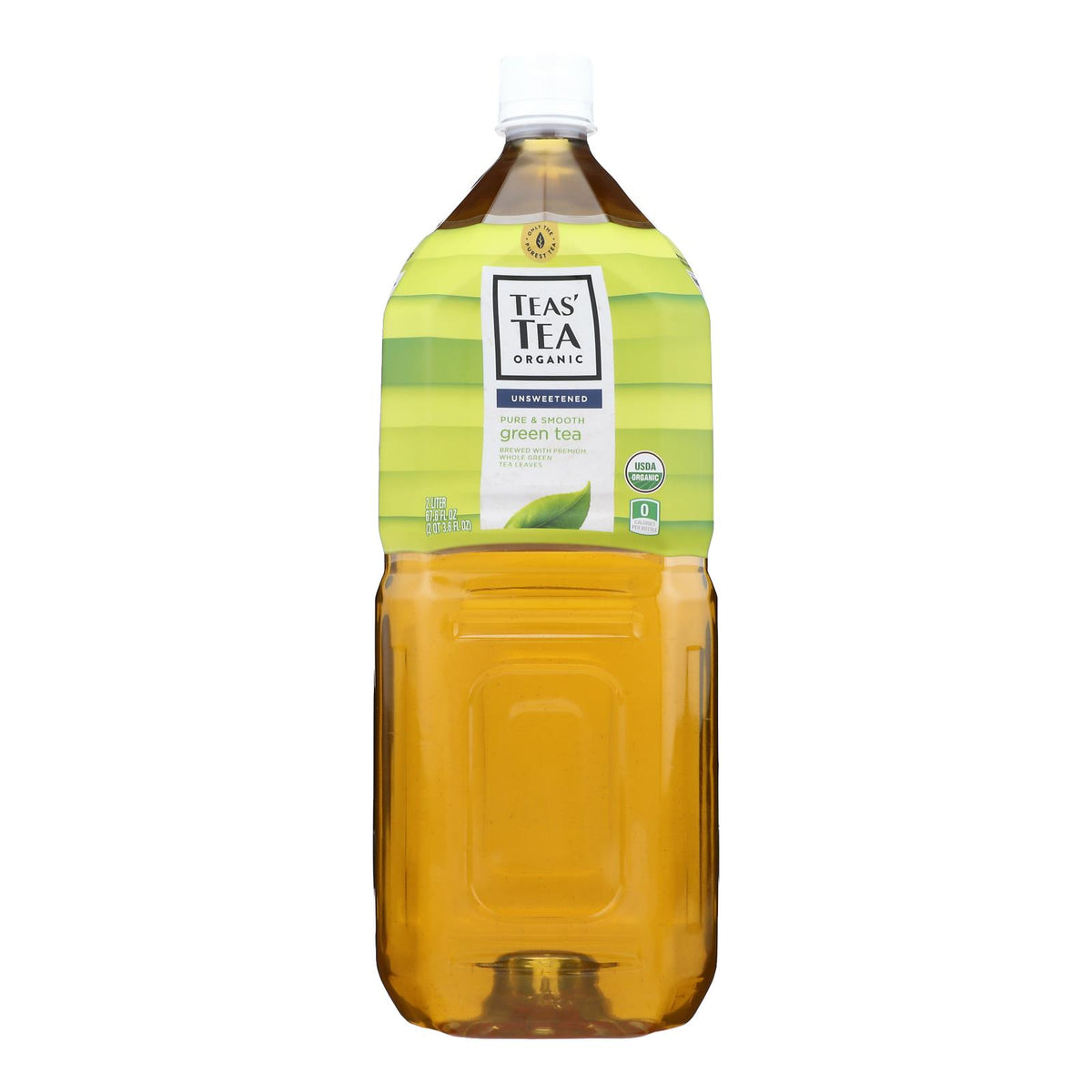 Teas' Tea Unsweetened Pure Green Tea  - Case of 6 - 67.6 FZ