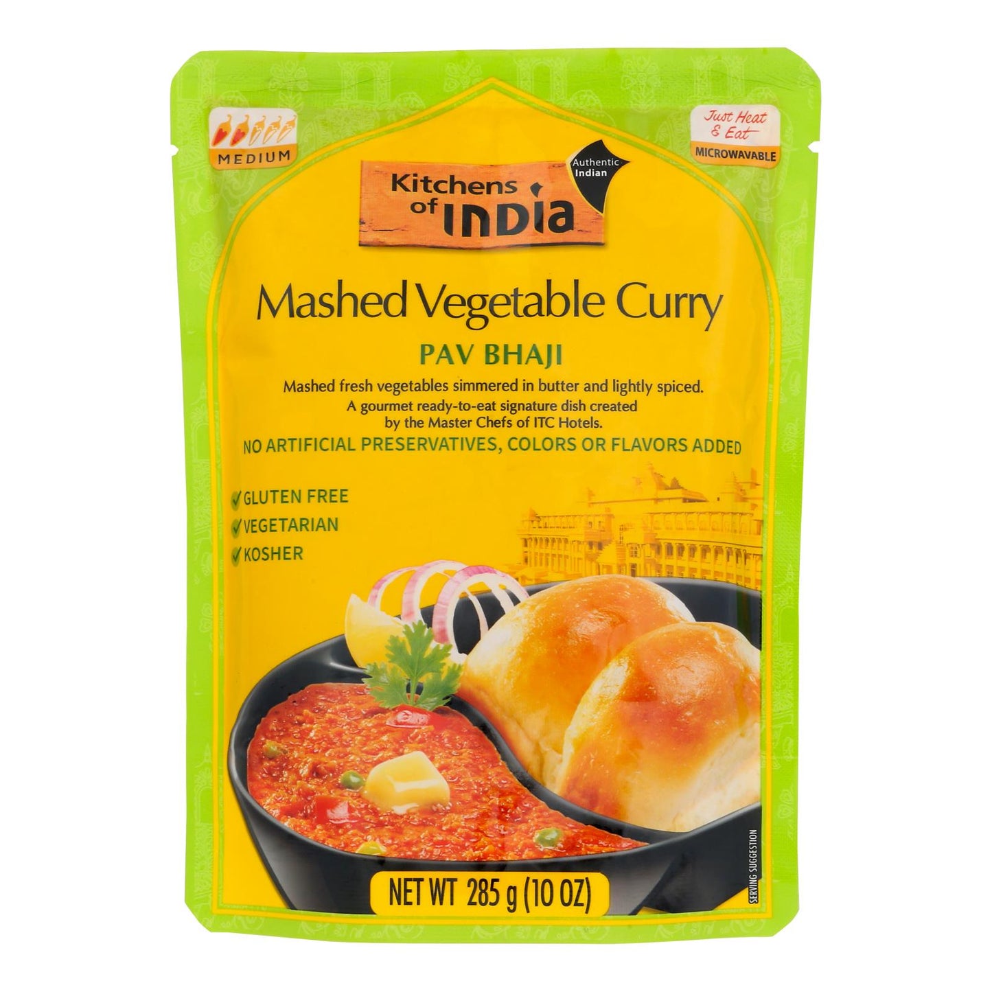 Kitchen Of India Dinner - Mashed Vegetable Curry - Pav Bhaji - 10 oz - case of 6