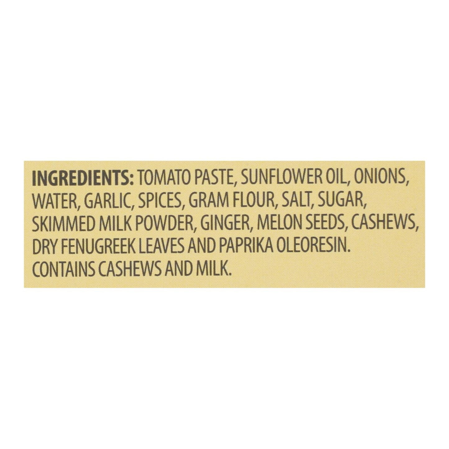 Kitchen Of India Paste - Butter Chicken Curry - 3.5 oz - Case of 6