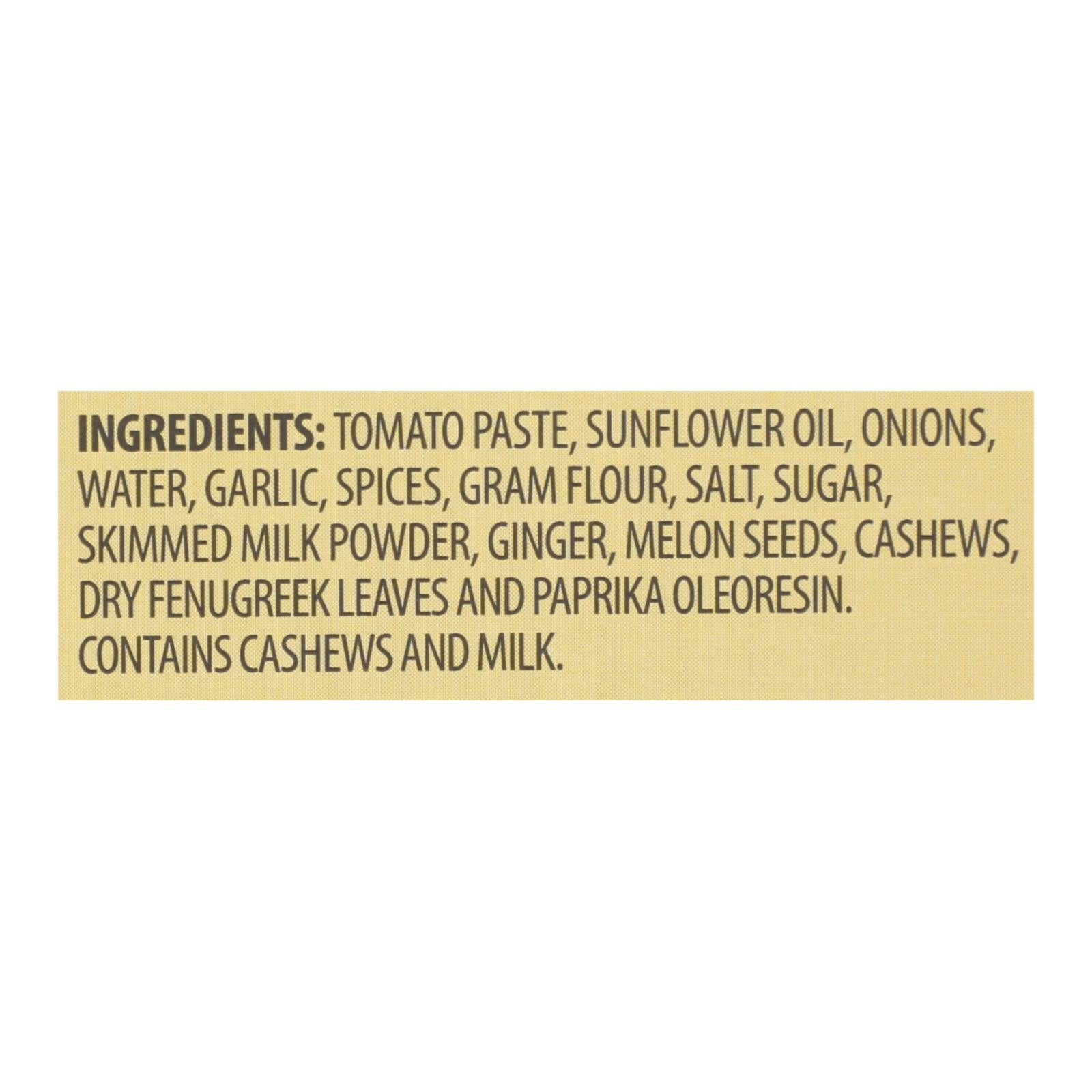 Kitchen Of India Paste - Butter Chicken Curry - 3.5 oz - Case of 6