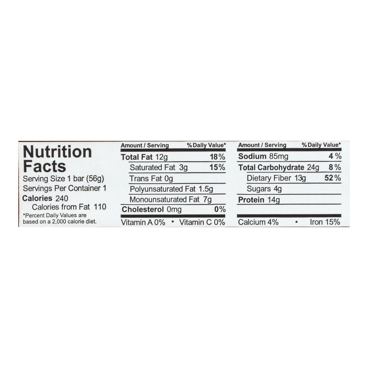 Aloha, Organic Peanut Butter Chocolate Chip Plant Protein Bar, Case Of 12, 1.9 oz