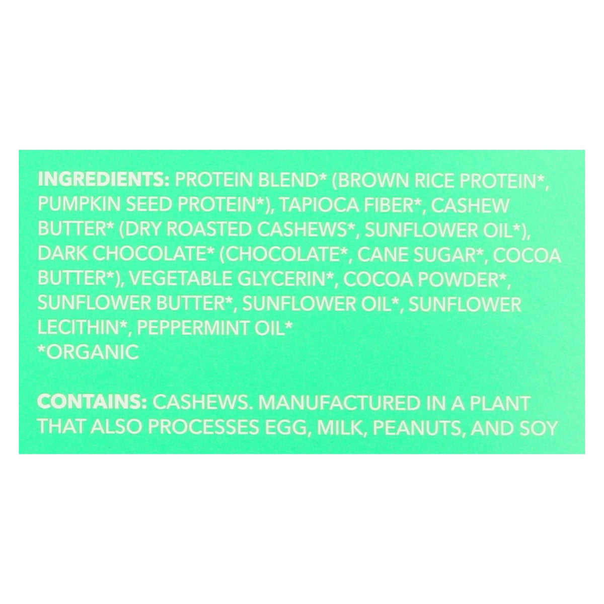 Aloha, Organic Chocolate Mint Plant Protein Bar, Case Of 12, 1.98 oz
