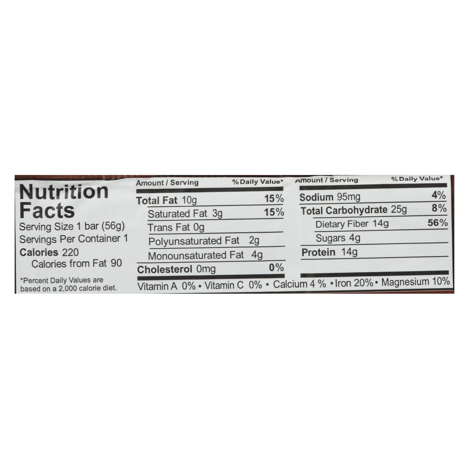 Aloha, Chocolate Chip Cookie Plant Protein Bar, Case Of 12, 1.98 oz