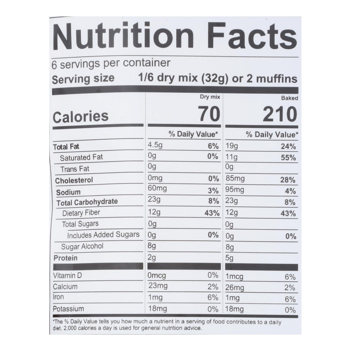 Lakanto - Muffin Mix Blueberry - Case of 8-6.77 OZ