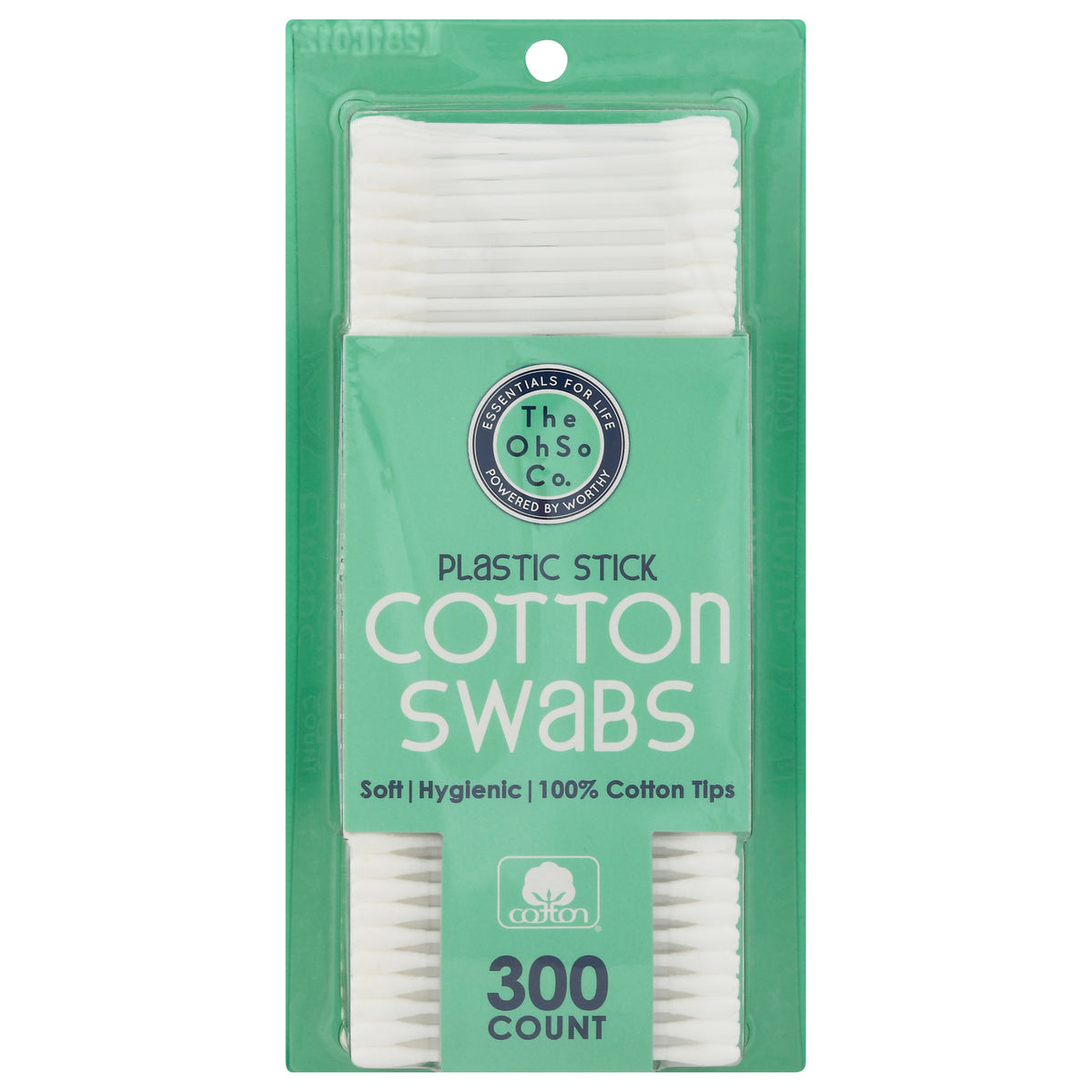 The Ohso Co - Cotton Swabs Plastic Stk - CS of 32-300 CT