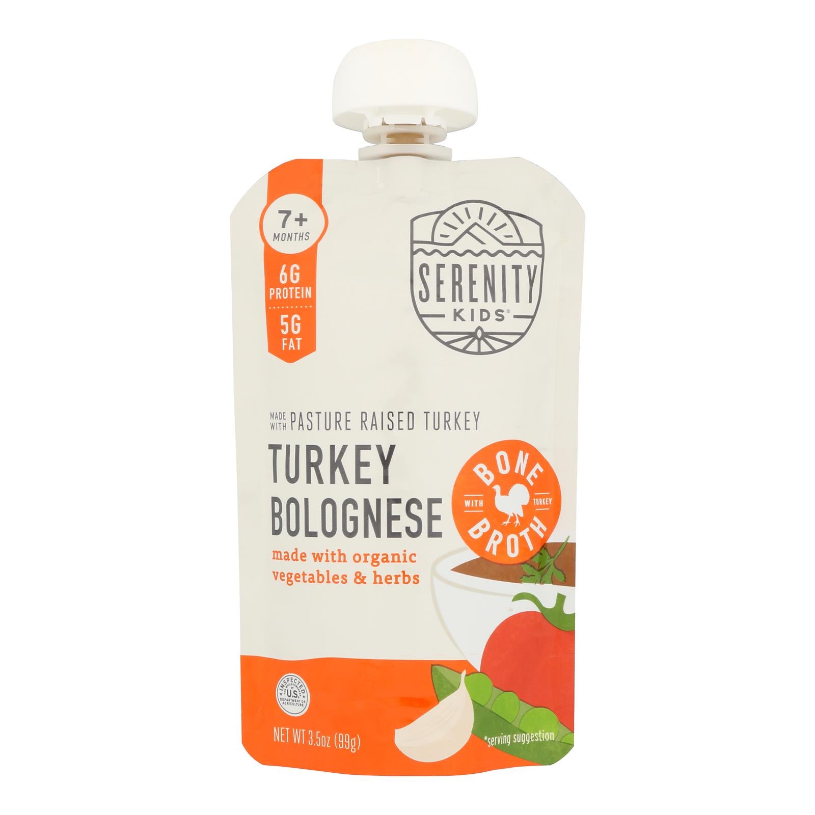 Serenity Kids - Pouch Turkey Blnse Bne Brth - Case of 6-3.5 OZ