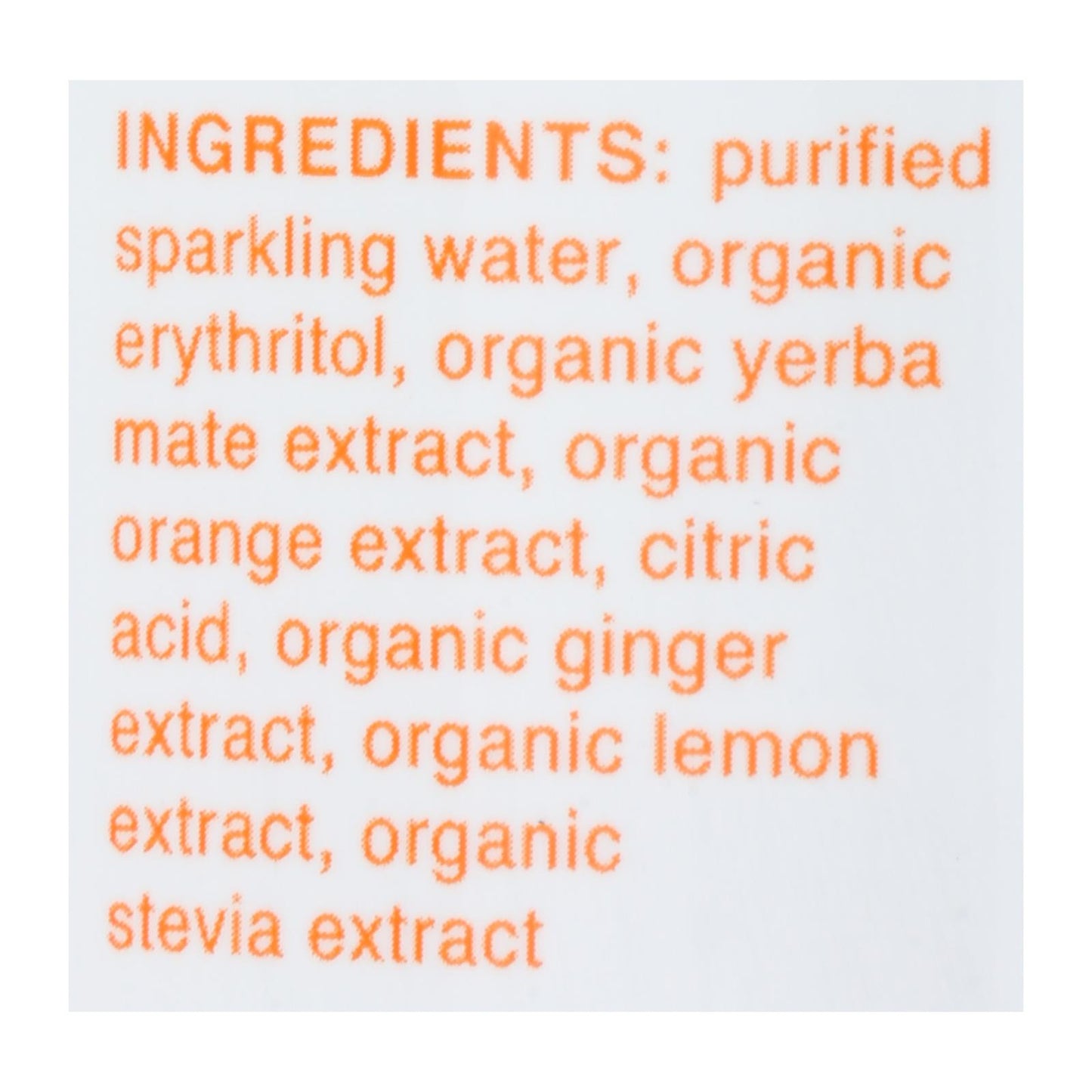 Clean Cause - Yrba Sparkling Orng Ginger - Case of 12-16 FZ