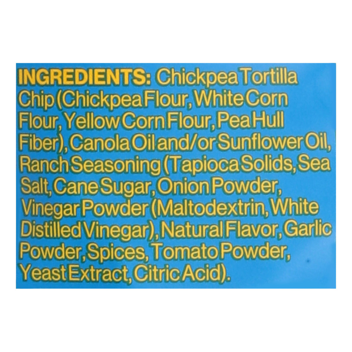 Hippeas - Tortilla Chip Chickpea Vegan Ranch - Case of 12-5 Ounce