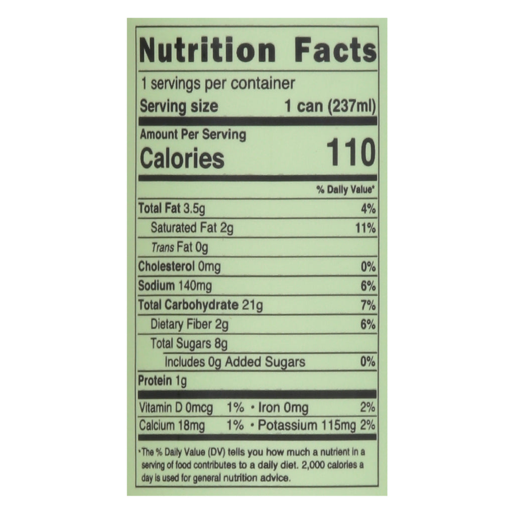 Pop & Bottle, Latte Oat Milk Matcha Green Tea, Case Of 12, 8 fl oz