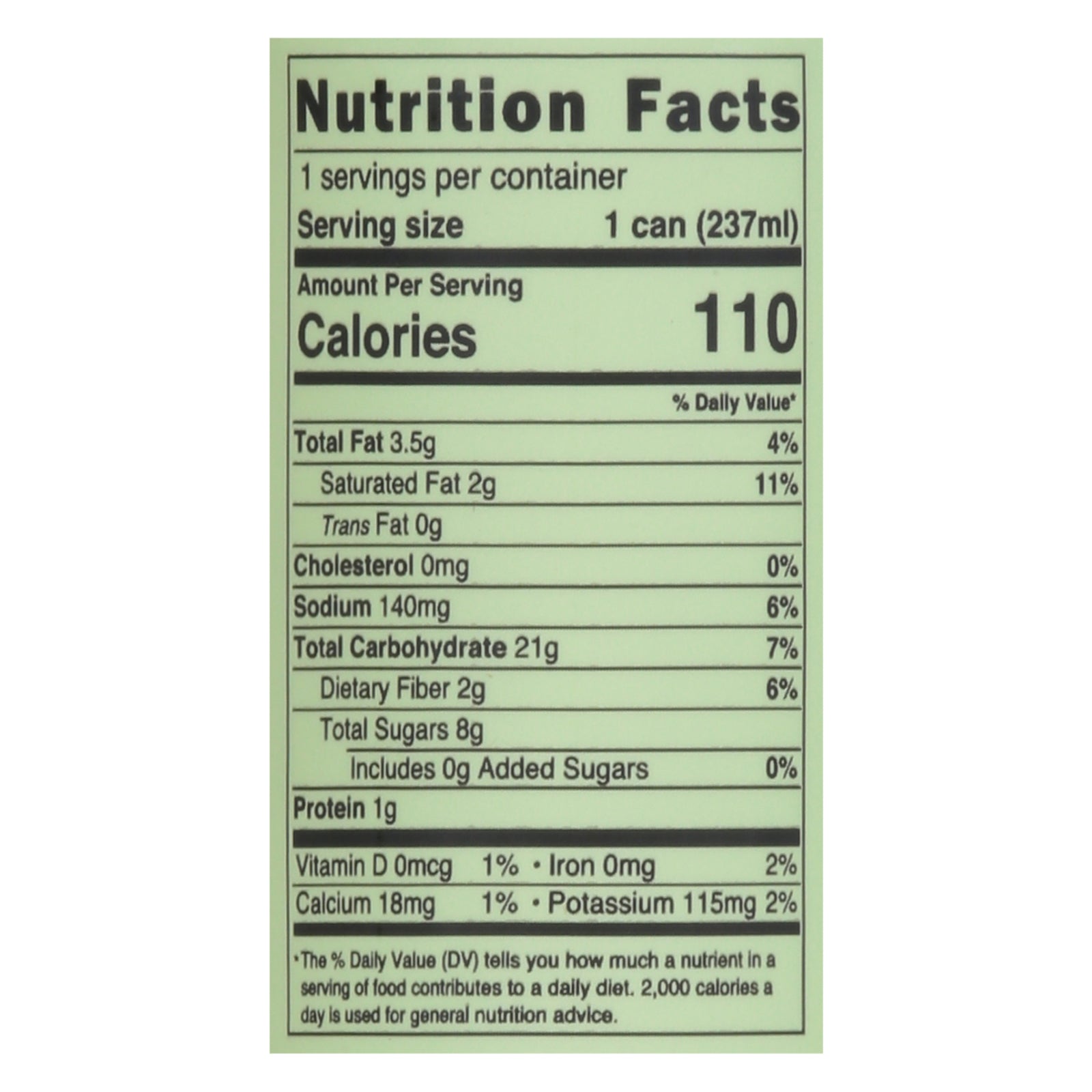 Pop & Bottle, Latte Oat Milk Matcha Green Tea, Case Of 12, 8 fl oz