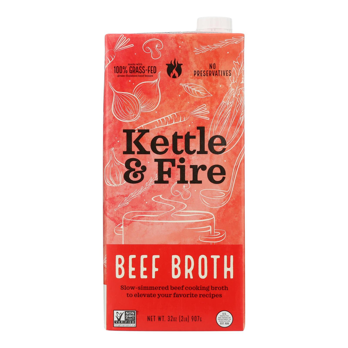 Kettle And Fire - Broth Beef - CS of 8-32 OZ