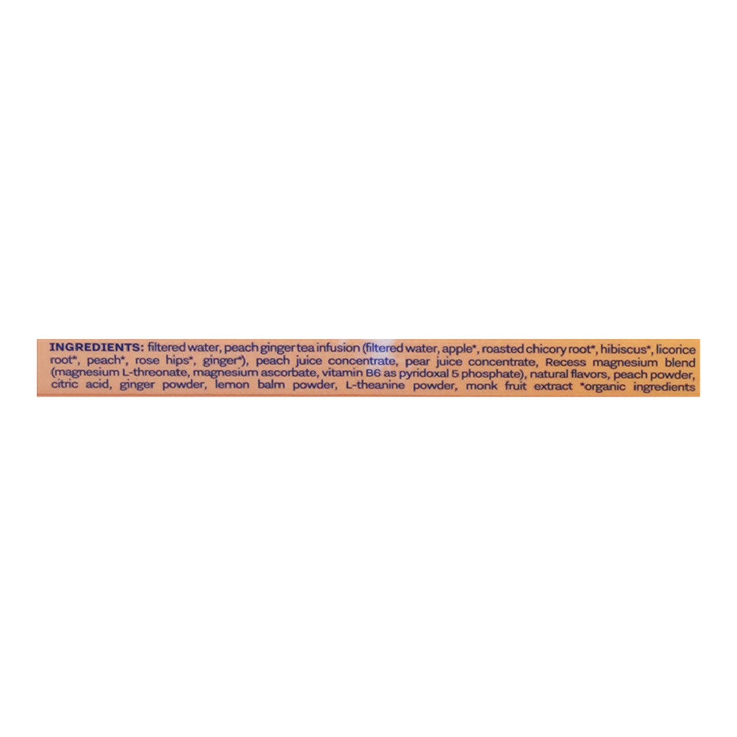 Recess - Sparkling Water Peach Ginger Magnsm - Case of 12-12 FZ