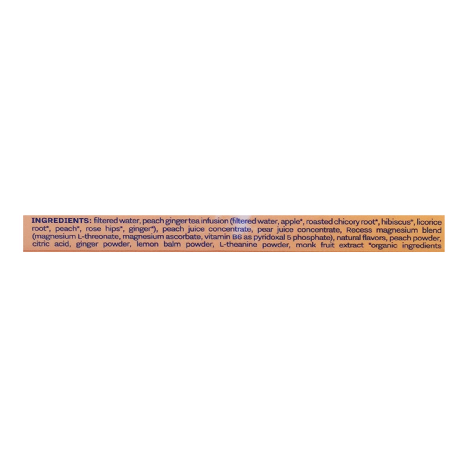 Recess - Sparkling Water Peach Ginger Magnsm - Case of 12-12 FZ
