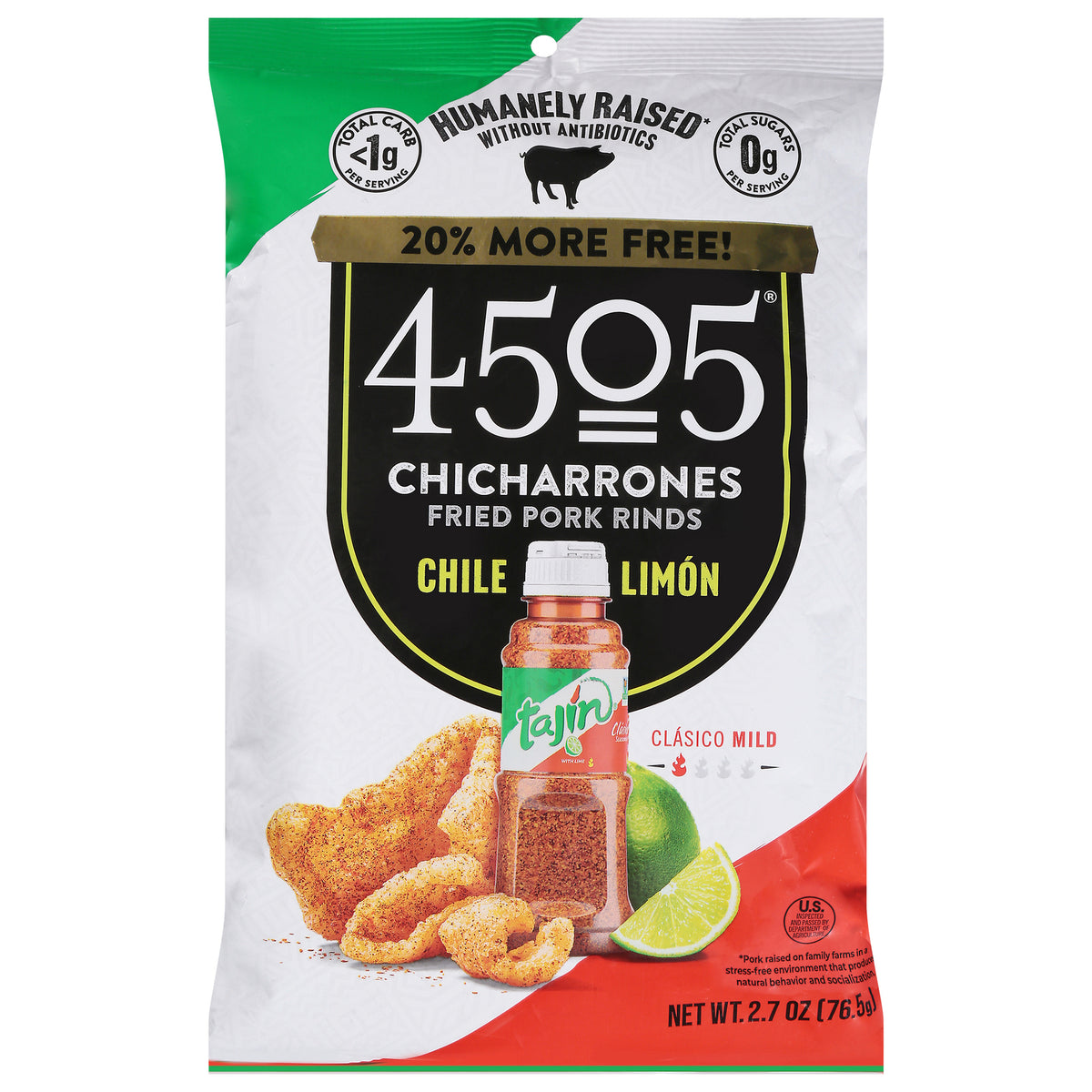 4505 - Pork Rinds Tajin - CS of 12-2.7 OZ