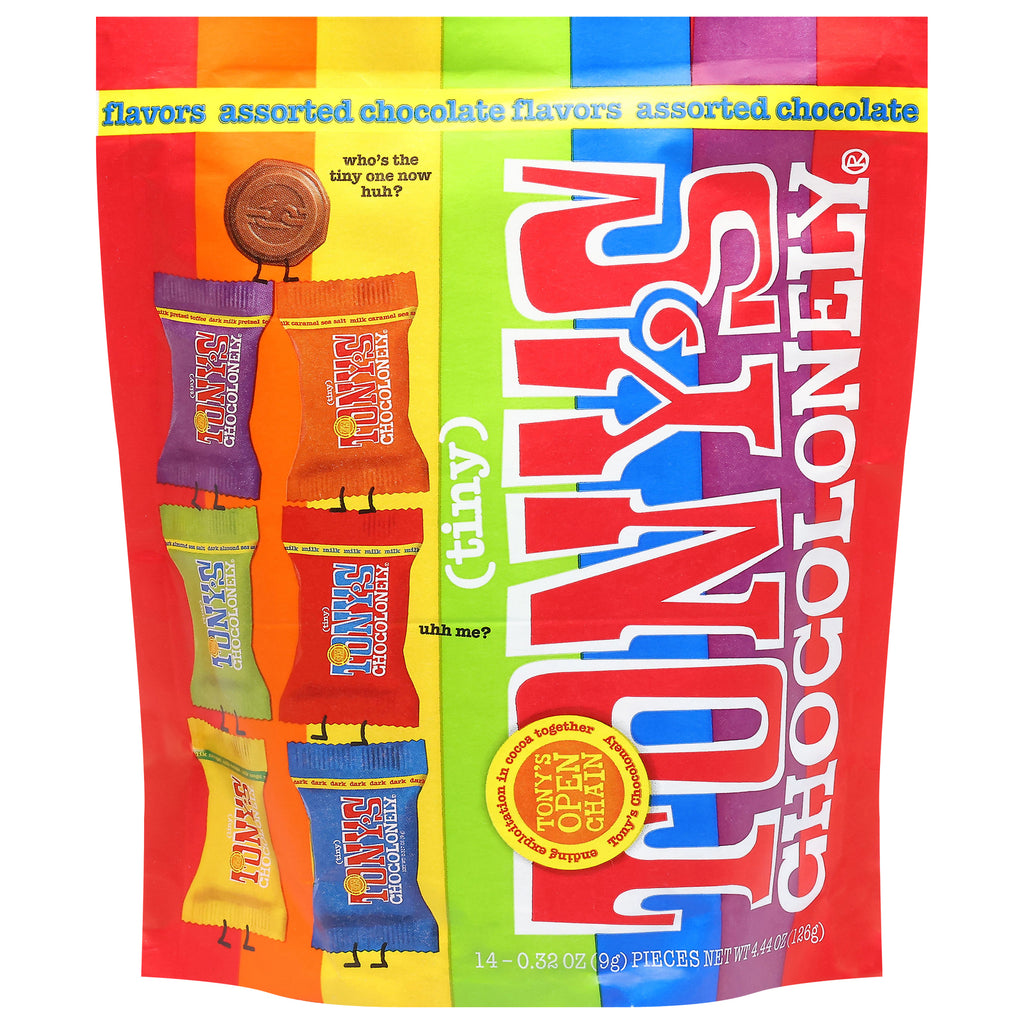 Tony's Chocolonely - Tiny Mix Flv Choc Pouch - CS of 8-4.44 OZ