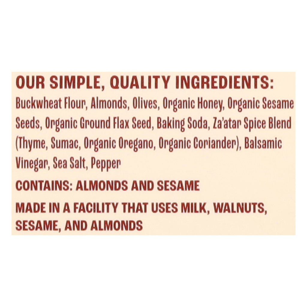 Better With Buckwheat - Crackers Olive Zaatar - CS of 10-4 OZ