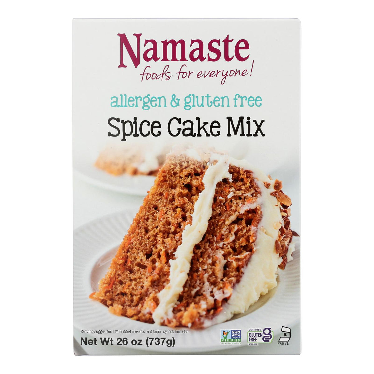 Namaste Foods Spice Carrot Cake - Mix - Case of 6 - 26 oz.
