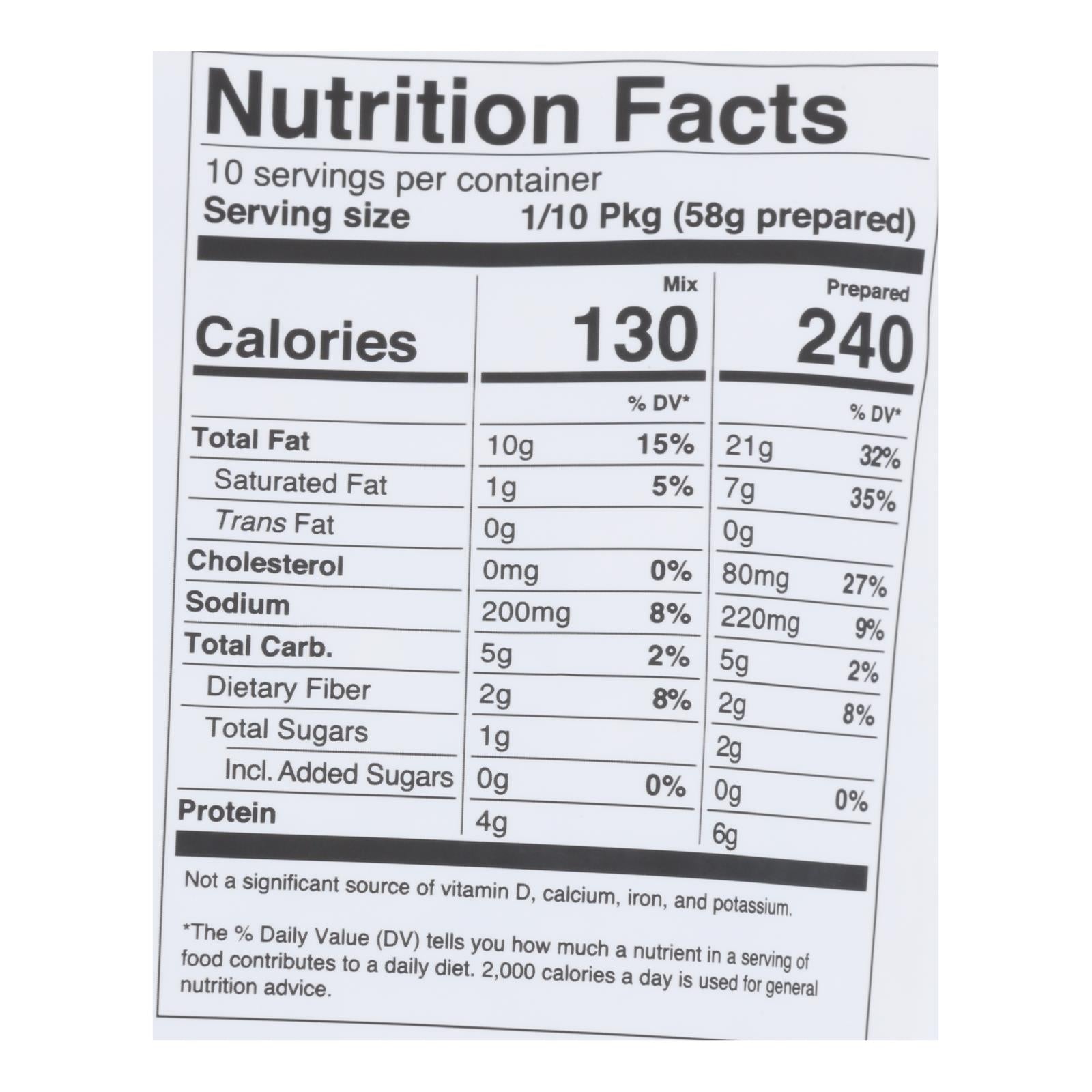 Miss Jones Baking Co - Cornbread Mix Keto Gluten Free - Case of 6-7.4 OZ
